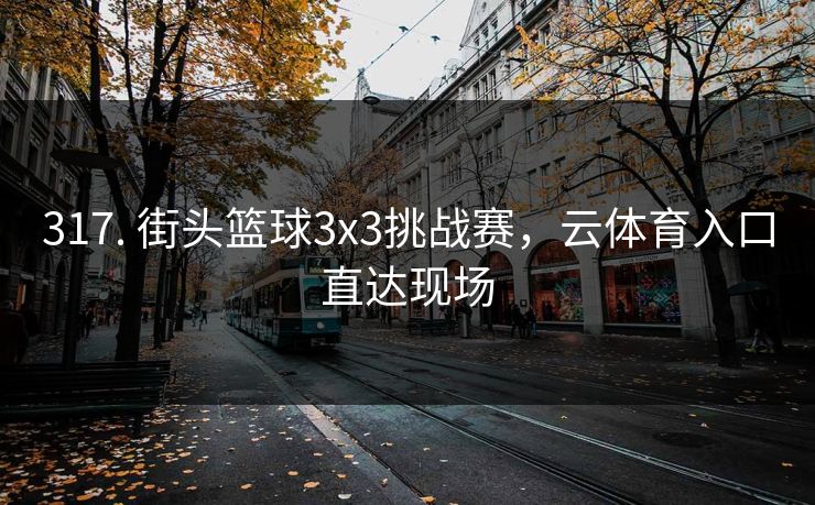 317. 街头篮球3x3挑战赛，云体育入口直达现场